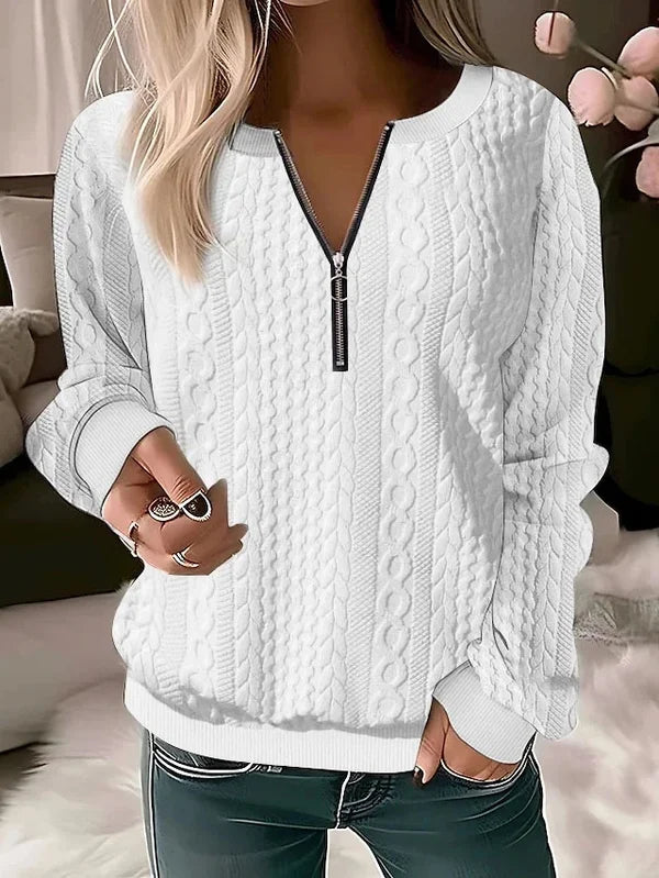 Casual Quarter-Zip Sweater for Women