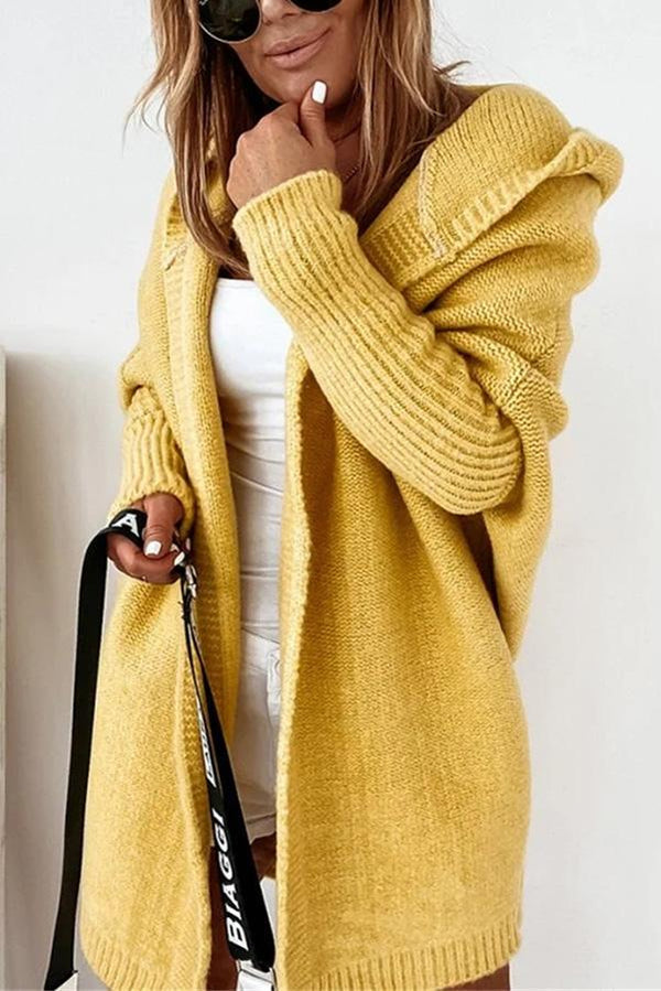 Cozy hooded cardigan for women