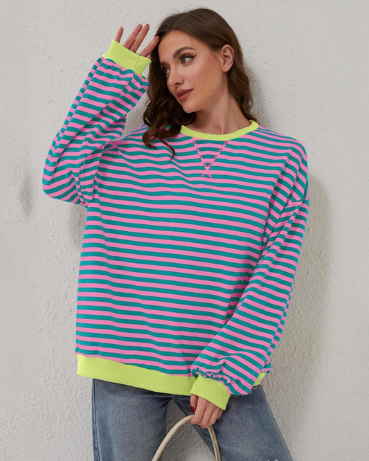 Oversized Striped Sweater for Women