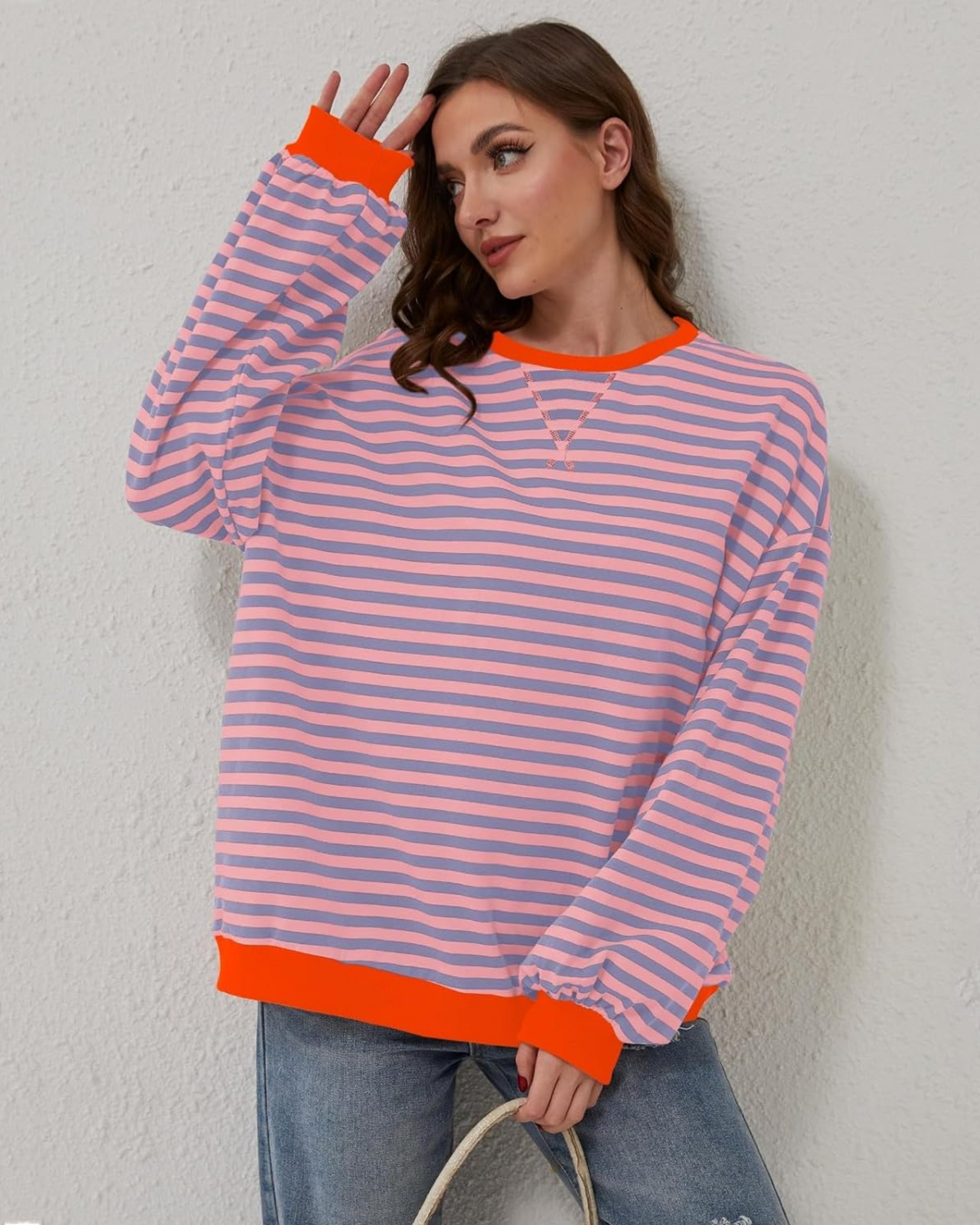 Oversized Striped Sweater for Women