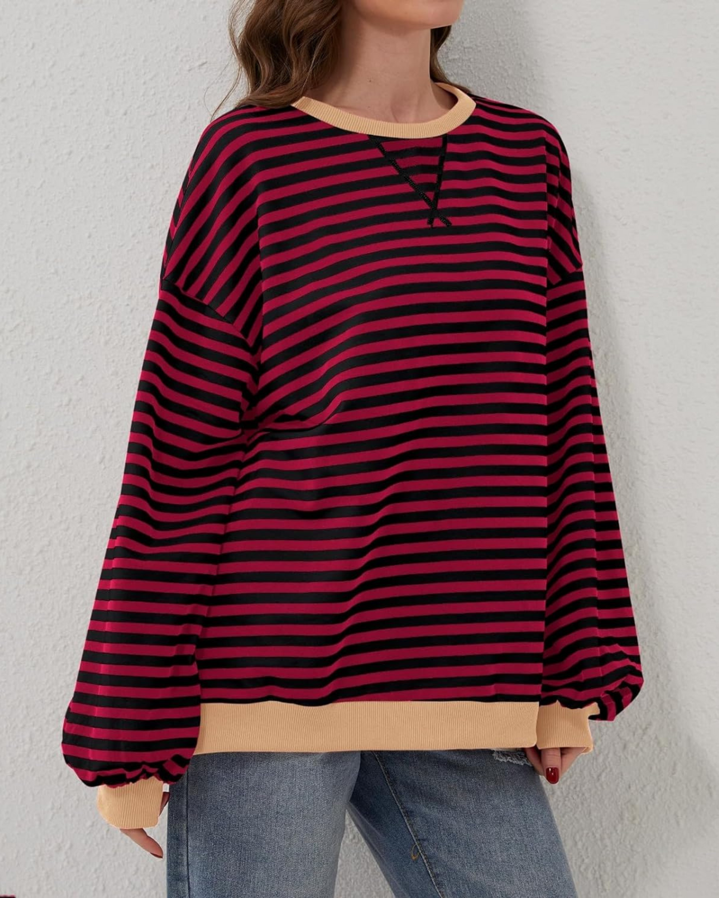 Oversized Striped Sweater for Women