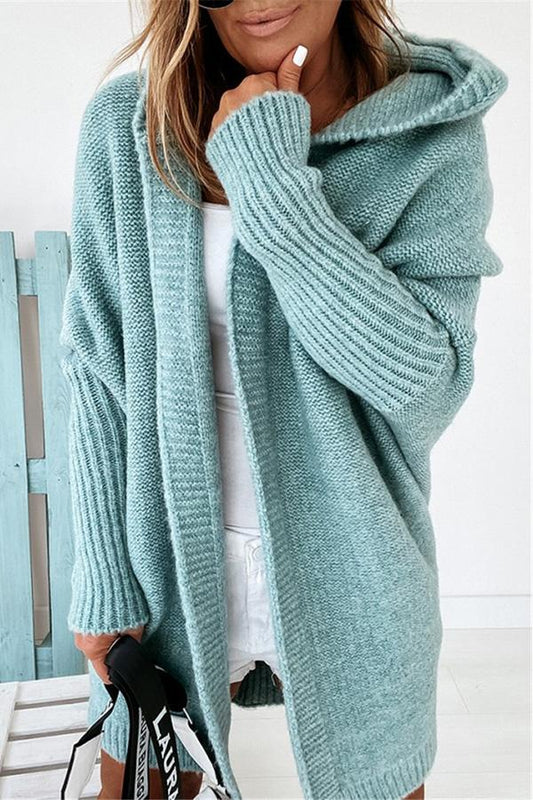 Cozy hooded cardigan for women