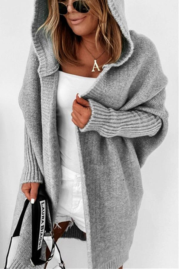 Cozy hooded cardigan for women