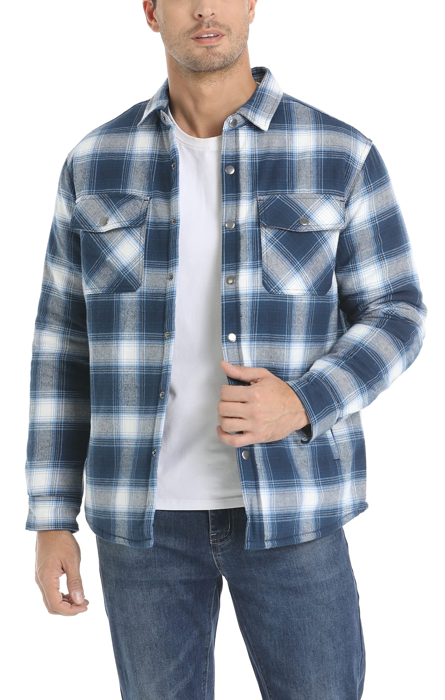 Double-Lined Flannel Jacket for Men