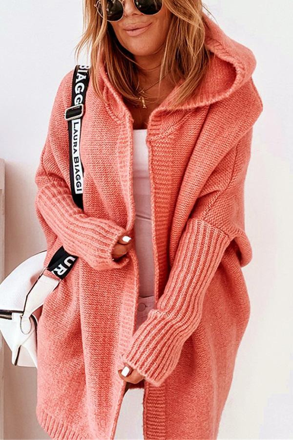 Cozy hooded cardigan for women