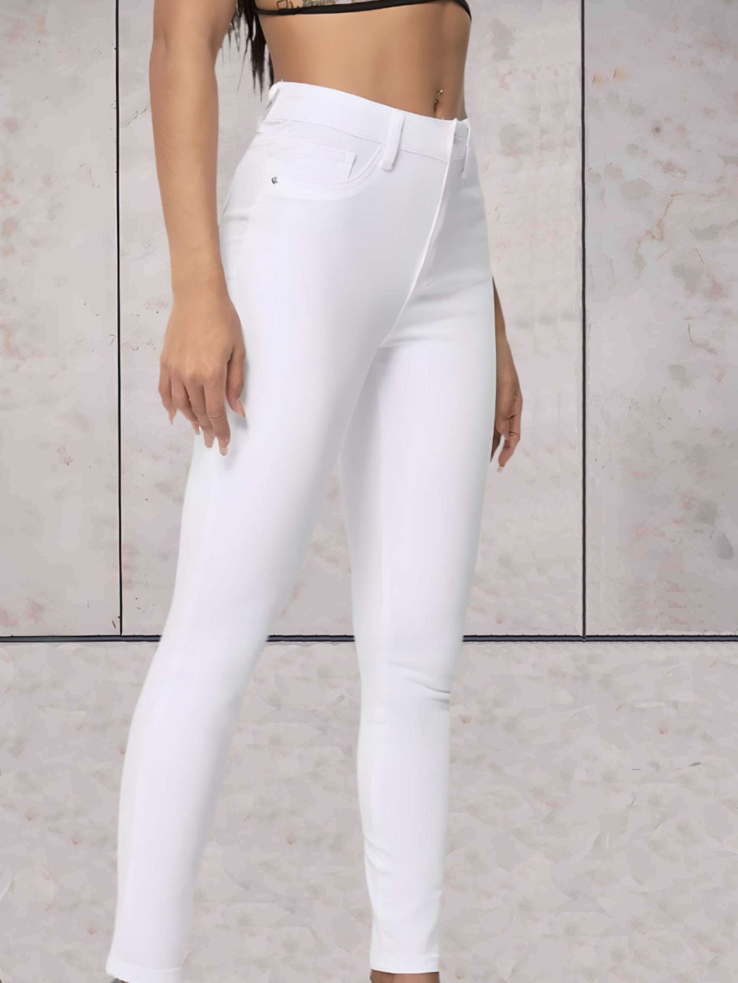 Tight fitting high-waisted pants for women