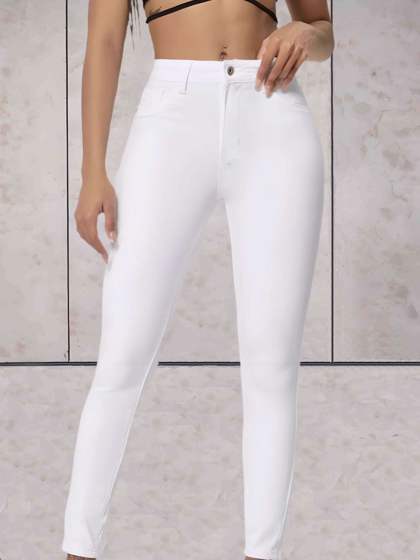 Tight fitting high-waisted pants for women