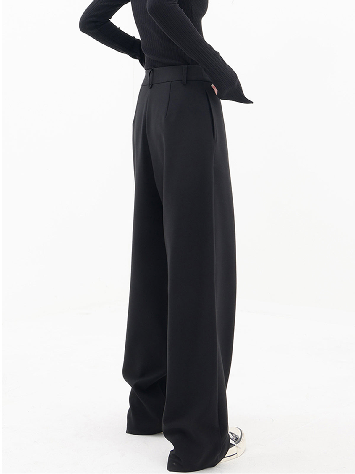 Asymmetric Wide Trousers Ladies