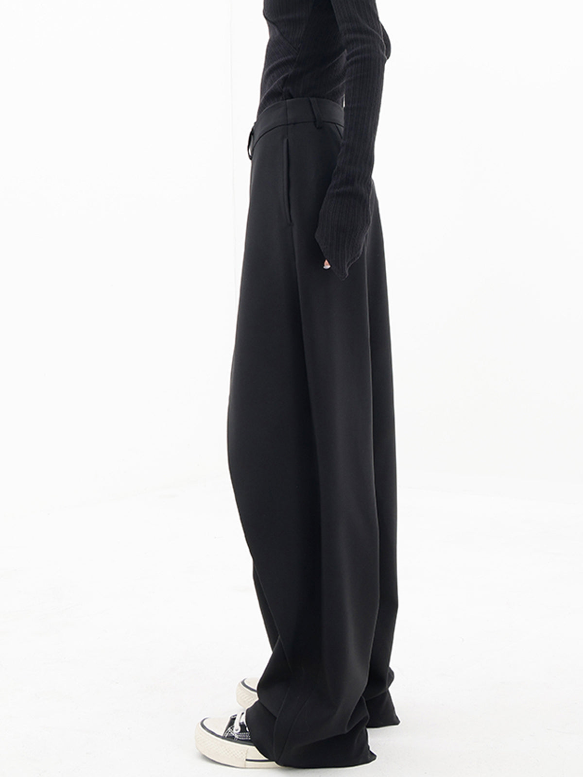 Asymmetric Wide Trousers Ladies