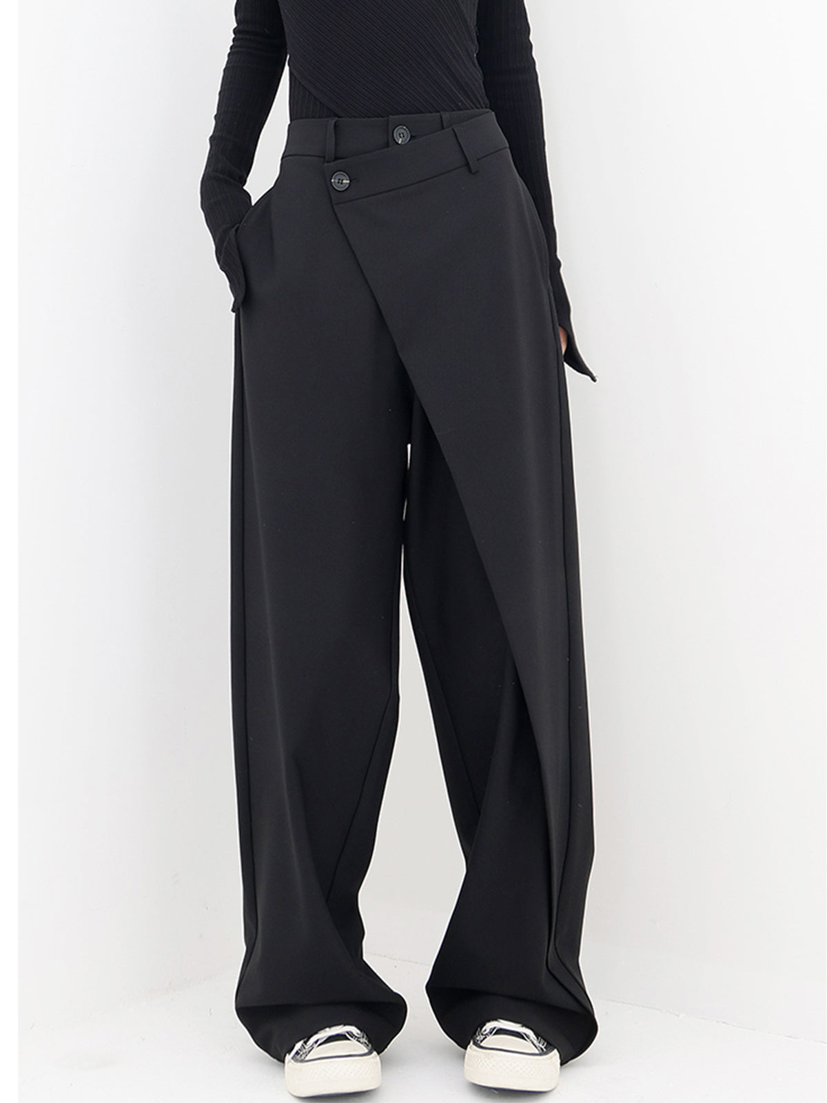 Asymmetric Wide Trousers Ladies