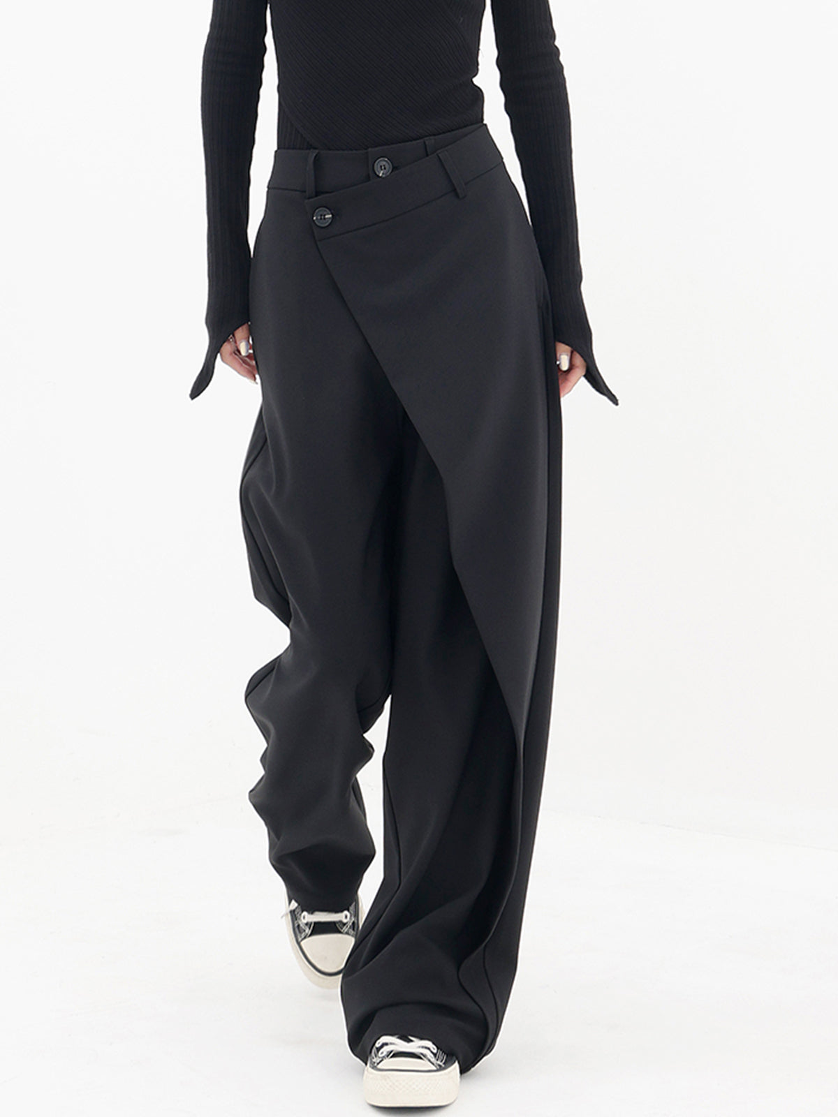 Asymmetric Wide Trousers Ladies