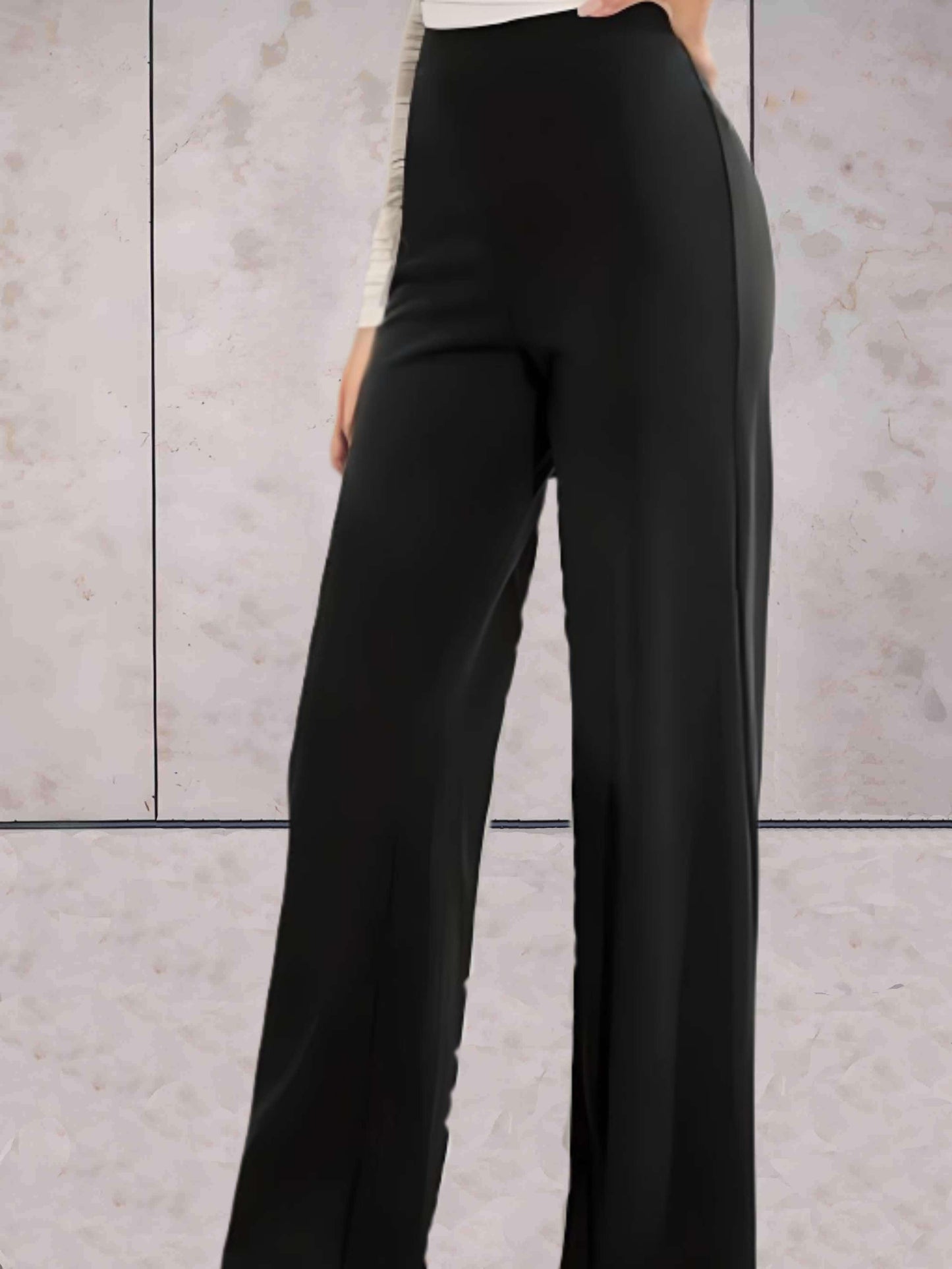 Slim high-waisted pants for women