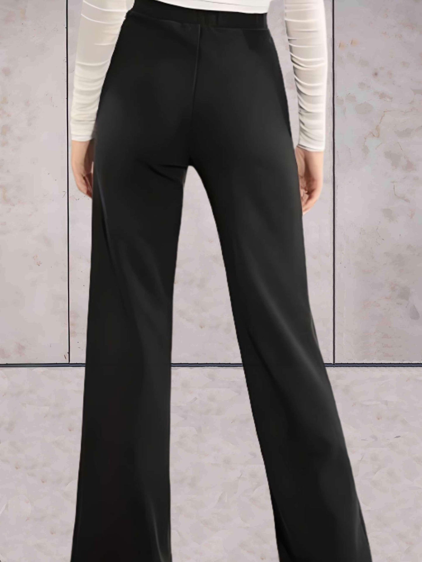 Slim high-waisted pants for women