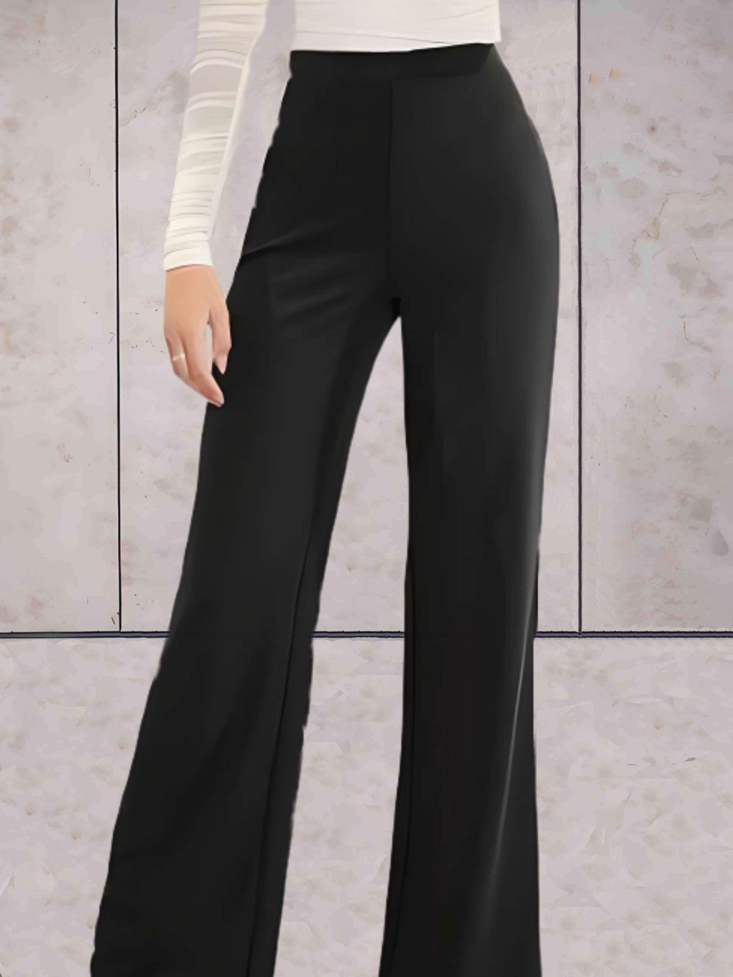 Slim high-waisted pants for women