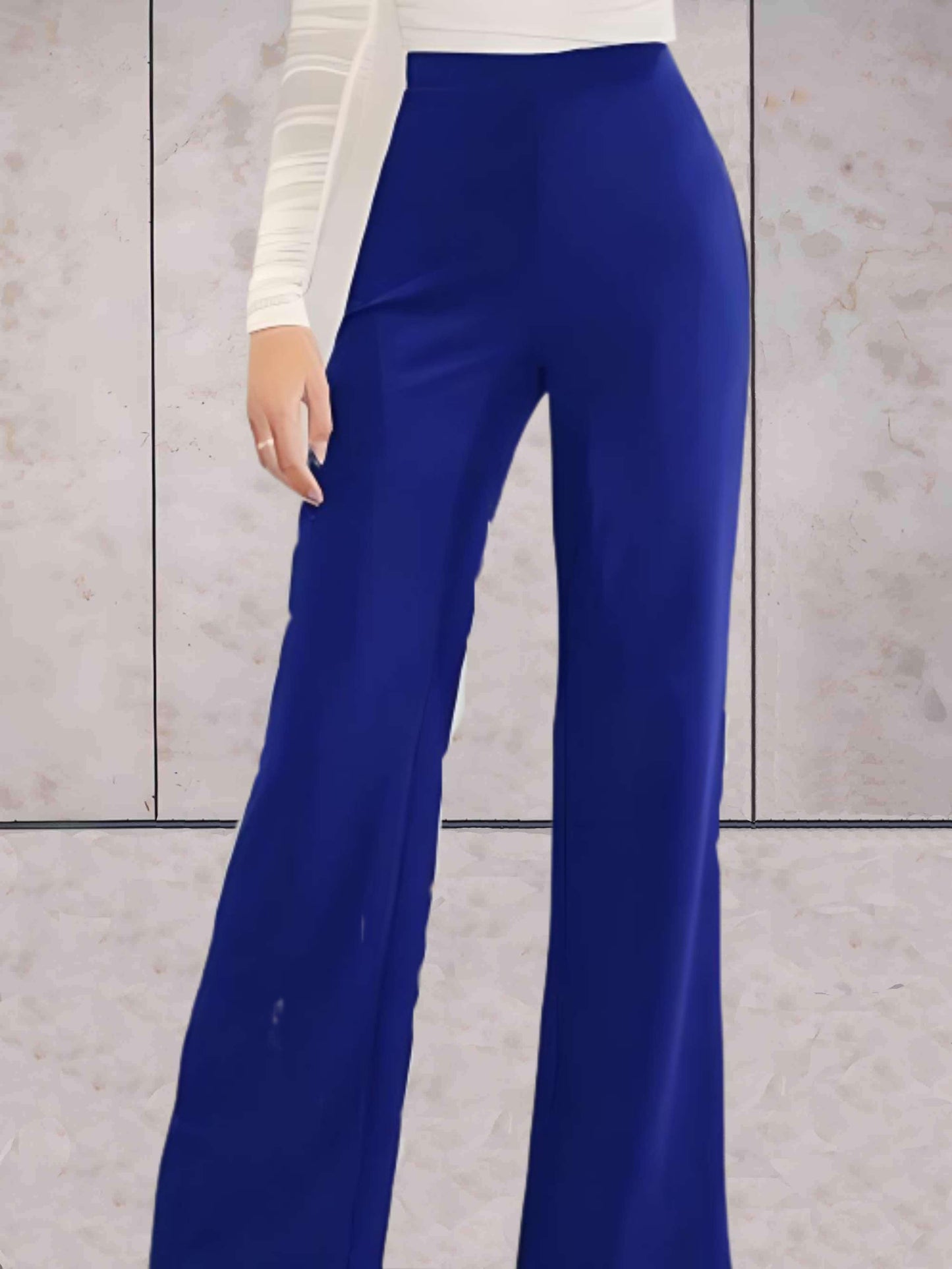 Slim high-waisted pants for women