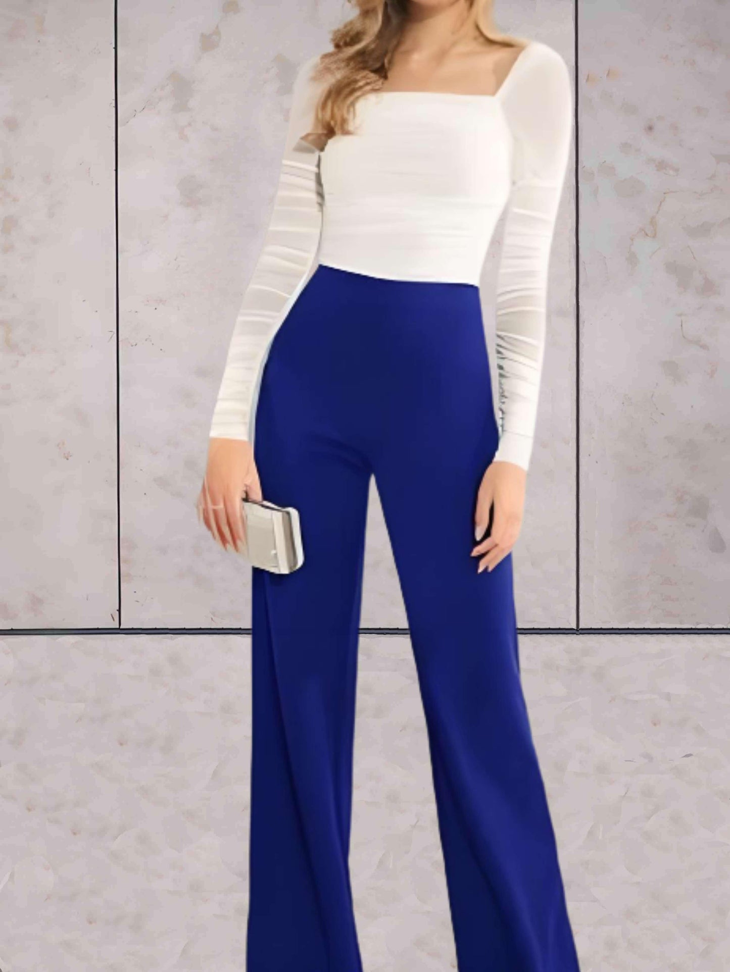 Slim high-waisted pants for women