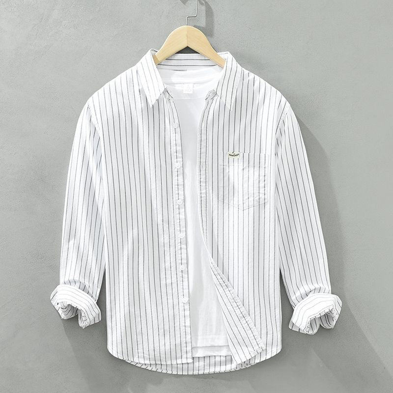 Vertical Stripe Long Sleeve shirt for Men