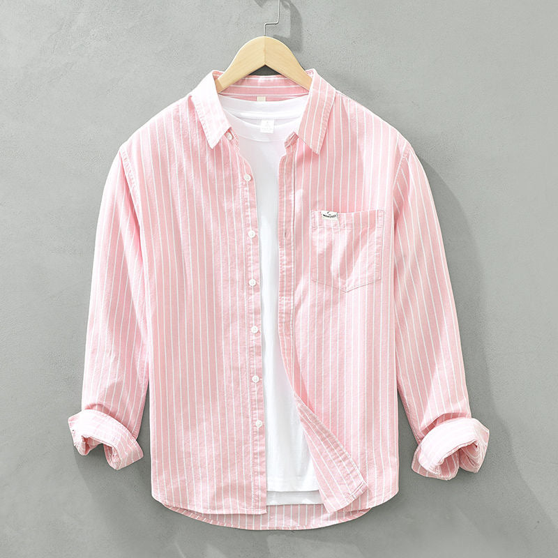 Vertical Stripe Long Sleeve shirt for Men