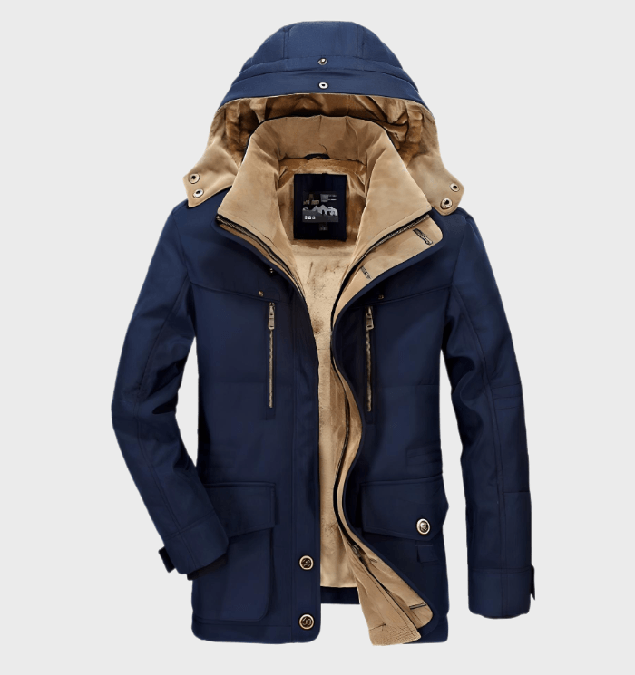 Men's thick hooded winter coat