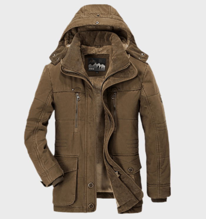 Men's thick hooded winter coat