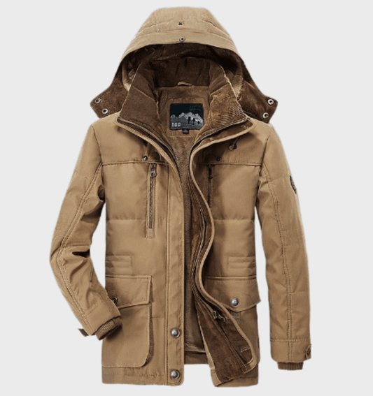 Men's thick hooded winter coat