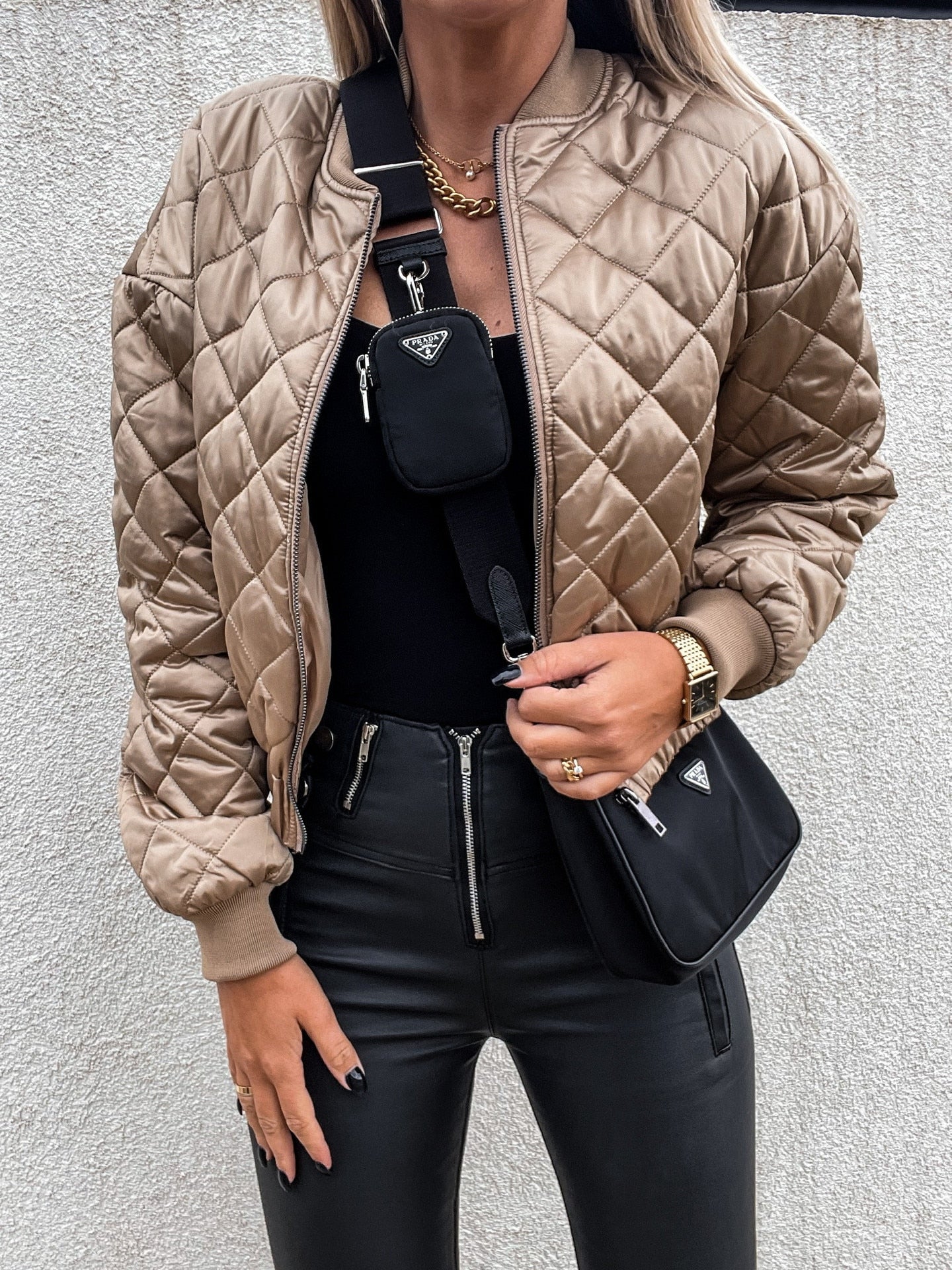 Women's Stylish Short Quilted Puffer Jacket