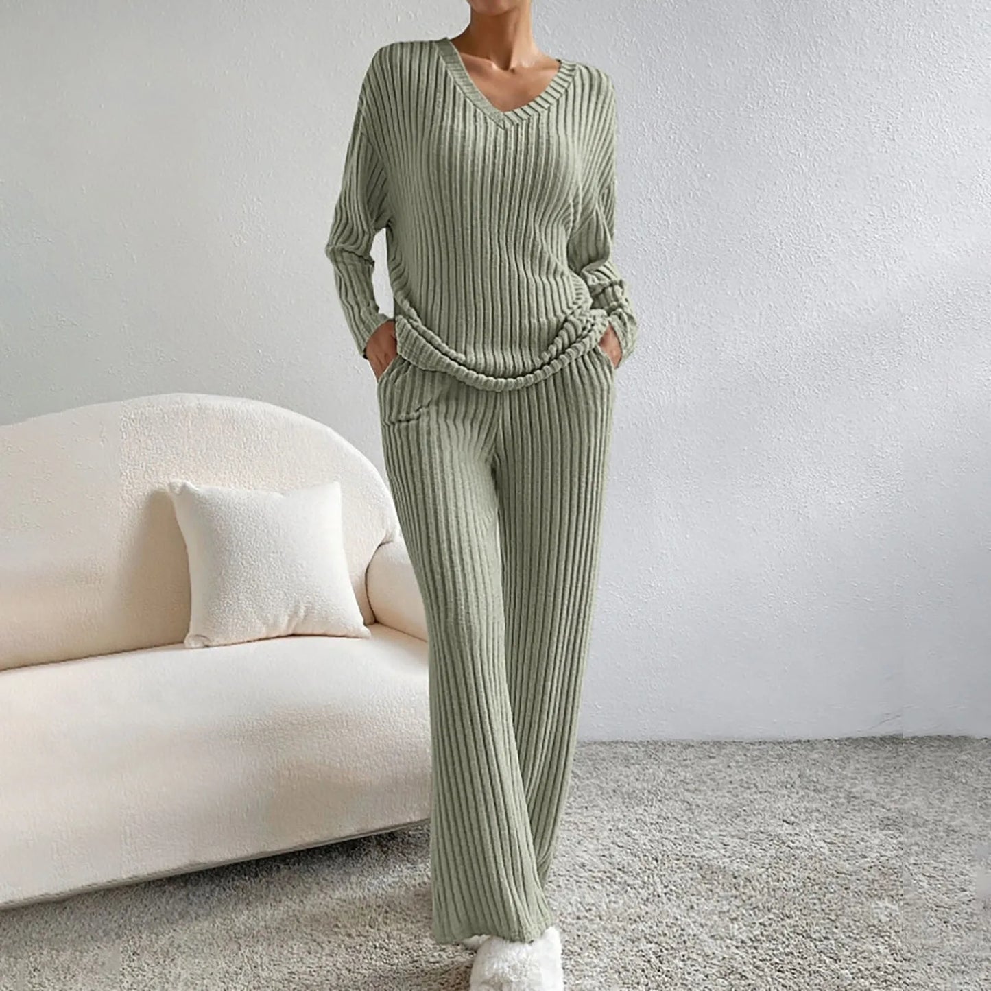 Ribbed 2-Piece Set for Women