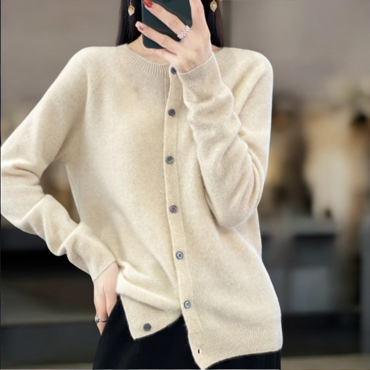 Women's Cozy Button-Up Cardigan