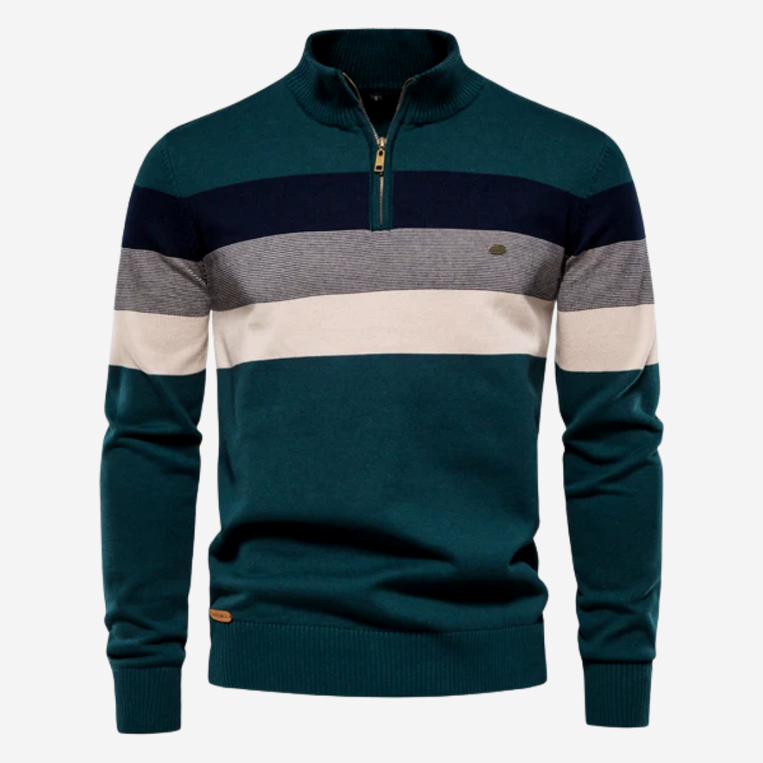 Retro Quarter Zip Sweater for Men