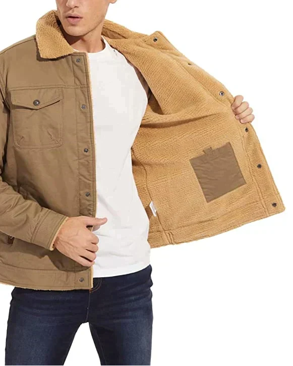 Men's thick bomber jacket