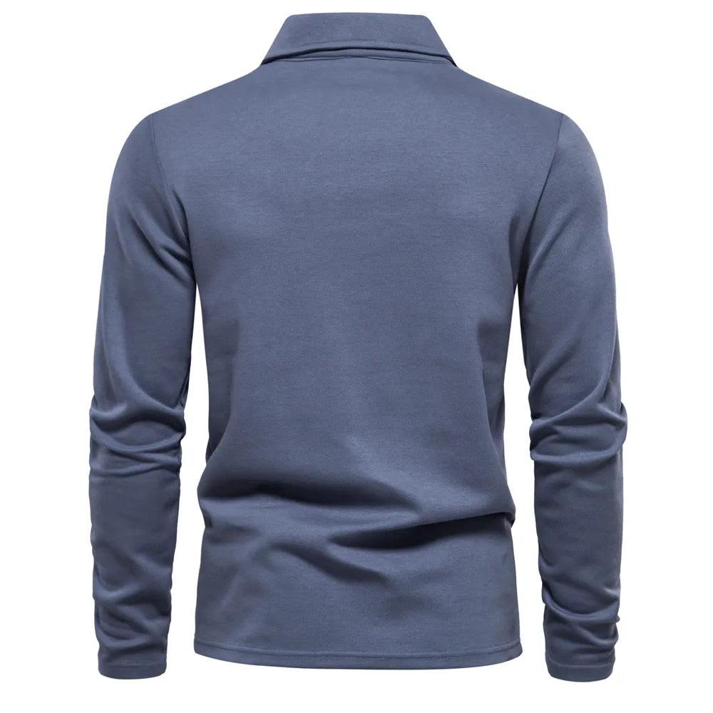 Men’s Casual Long Sleeve Polo Shirt