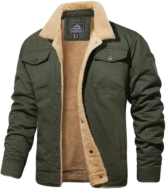 Men's thick bomber jacket